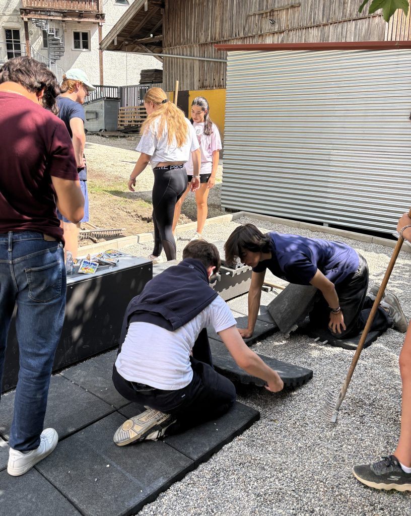 Gummimatten verlegen